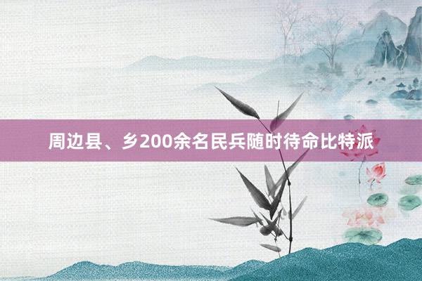 周边县、乡200余名民兵随时待命比特派