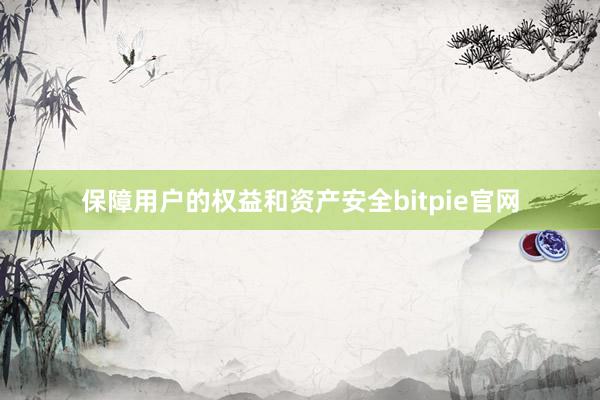 保障用户的权益和资产安全bitpie官网