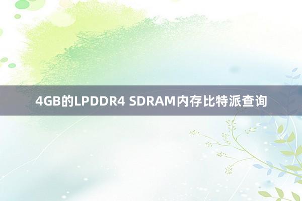 4GB的LPDDR4 SDRAM内存比特派查询