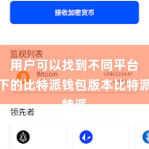 用户可以找到不同平台下的比特派钱包版本比特派