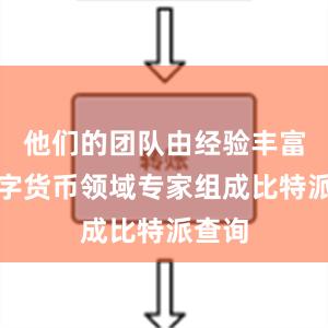 他们的团队由经验丰富的数字货币领域专家组成比特派查询